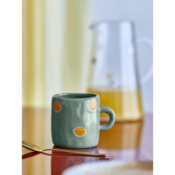 Сиво-зелена глинена детска чаша 230 ml Agnes – Bloomingville Mini-image-2