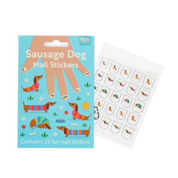 Творчески комплект от Sunny Sausage Dog – Nail stickers – Rex London