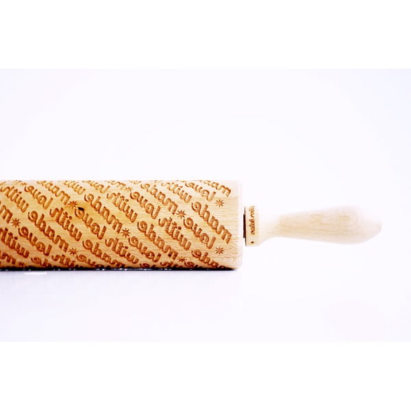 Дървен релефен валяк за тесто Made with Love Made With Love - Valek-image-2