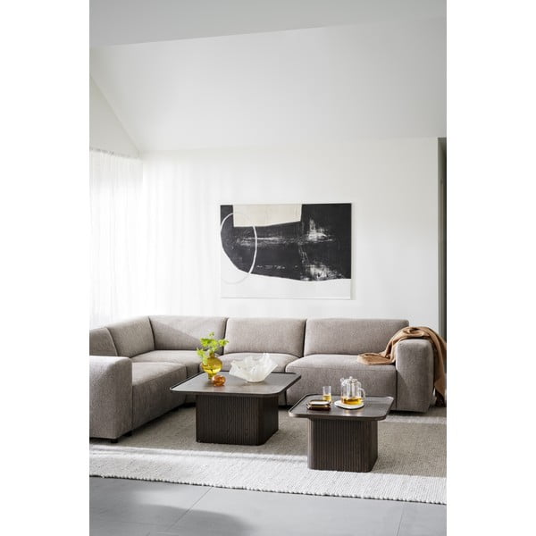 Тъмнокафява масичка за кафе от декор от дъб  ø 60 cm Sullivan – Rowico-image-3