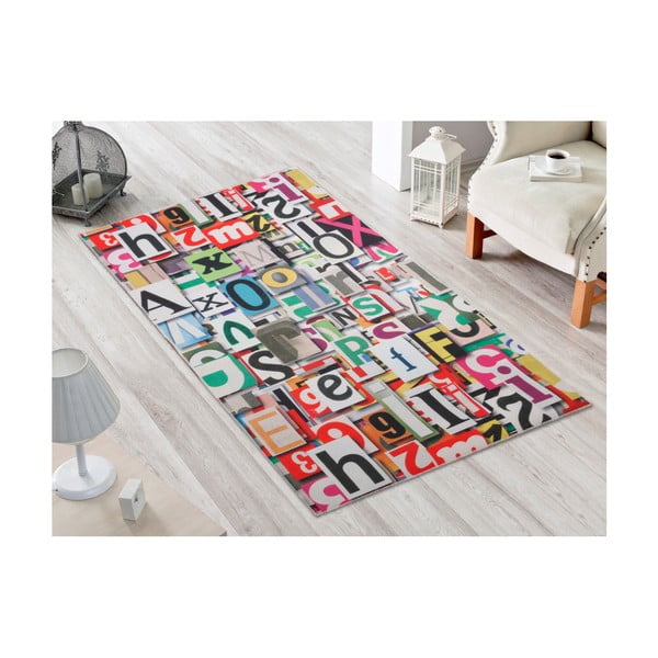 Издръжлив килим "Азбука", 80 x 140 cm - Vitaus