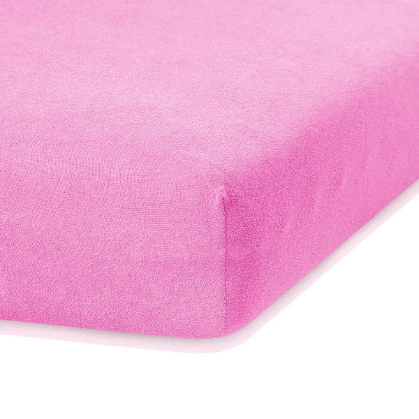 Розов еластичен чаршаф с високо съдържание на памук , 140/160 x 200 cm Ruby - AmeliaHome