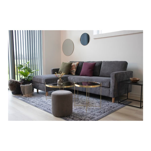 Кръгло стенно огледало с рамка в златист цвят, ø 60 cm Jersey - House Nordic-image-2