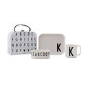 Детски комплект за хранене от 3 части с калъф Classics K A-Z - Design Letters