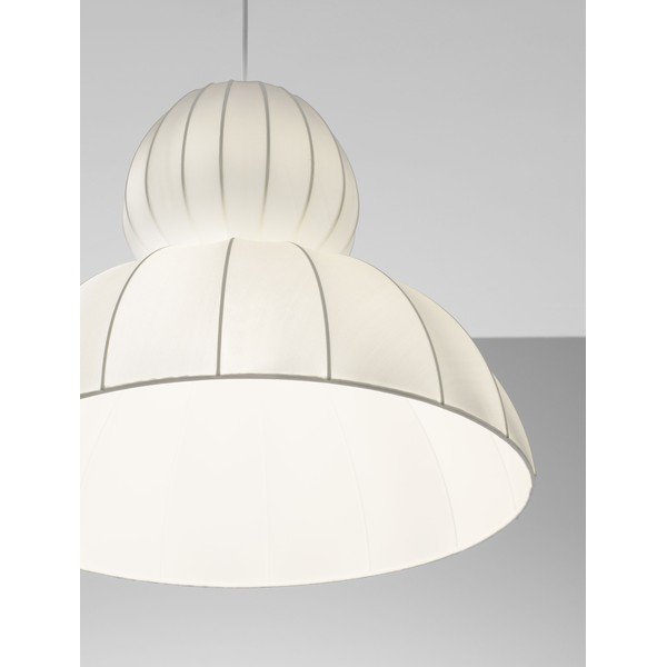 Текстилно висящо осветително тяло в матово бял цвят ø 50 cm Delina – Nova Luce-image-2