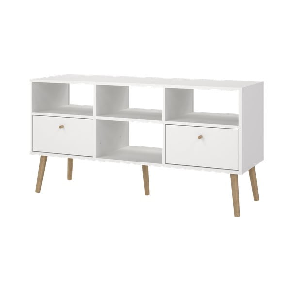 Бяла маса за телевизор 117x61 cm Bodo - Tvilum-image-3