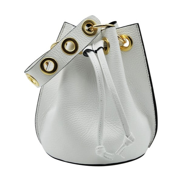 Бяла чанта от естествена кожа Cantaloupe - Andrea Cardone