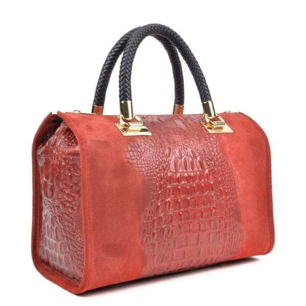 Розова кожена чанта Kleo Rosso - Isabella Rhea