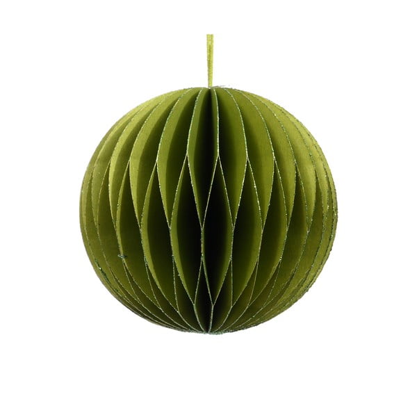 Коледна украса от зелена хартия, ø 7,5 cm Honeycomb - Only Natural