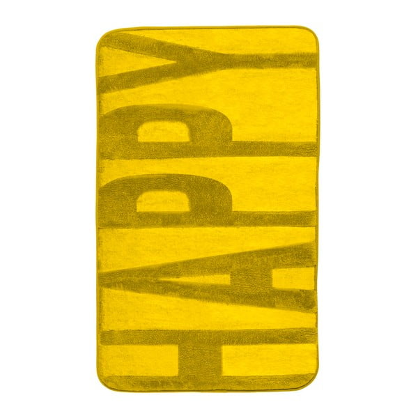 Горчично жълто килимче за баня от мемори пяна , 80 x 50 cm - Wenko