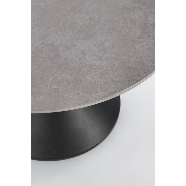 Черна кръгла масичка за кафе с плот от имитация на мрамор ø 70 cm Joona – Bizzotto-image-2