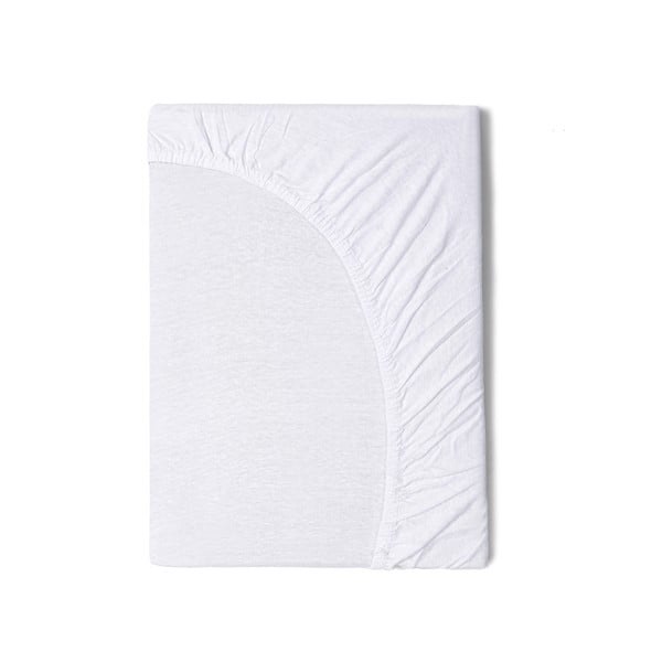 Бебешки бял памучен чаршаф с ластик , 70 x 140/150 cm - Good Morning