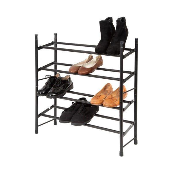 Черен метален телескопичен шкаф за обувки - Compactor-image-3