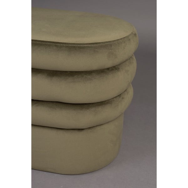 Кадифена пейка в цвят каки Aditi – Dutchbone-image-3