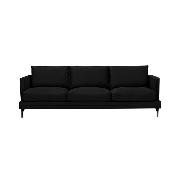 Černá pohovka s podnožím v černé barvě Windsor & Co Sofas Jupiter