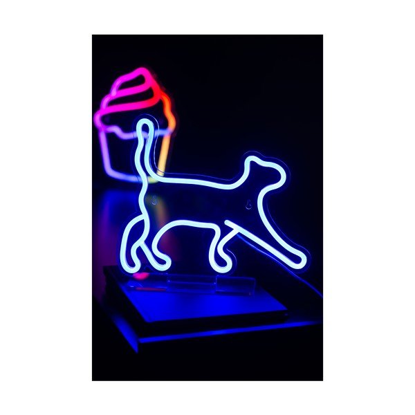 Синя LED неонова светлинна декорация 5 W Walking Cat – Leitmotiv-image-1