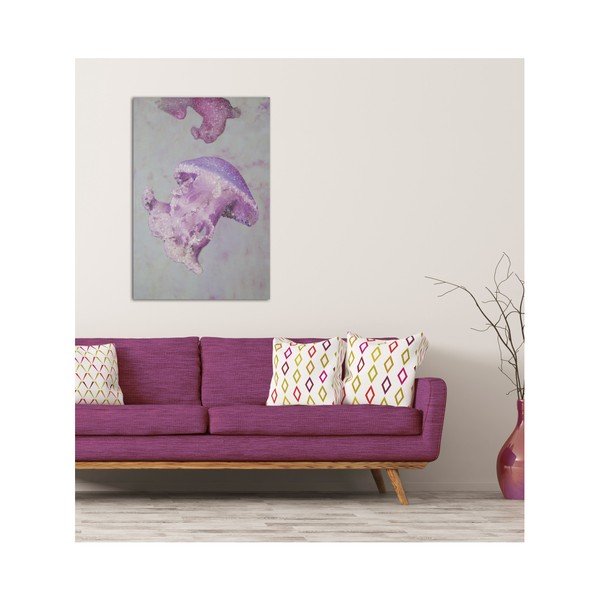 Ръчно рисувана картина в рамка от борова дървесина Medusa Purple, 80 x 120 cm - Mauro Ferretti-image-4