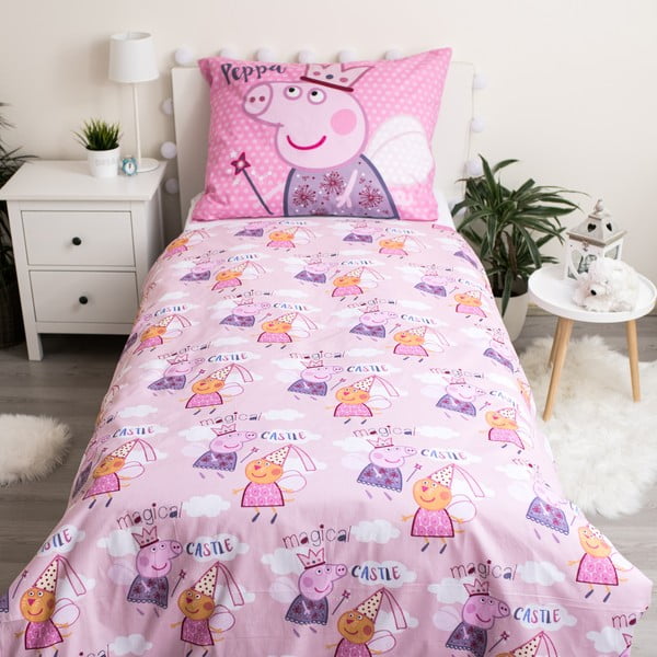 Розово бебешко памучно спално бельо, 140 x 200 cm Peppa Pig - Jerry Fabrics-image-2