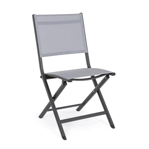 Сив градински стол метален Elin   – Bizzotto