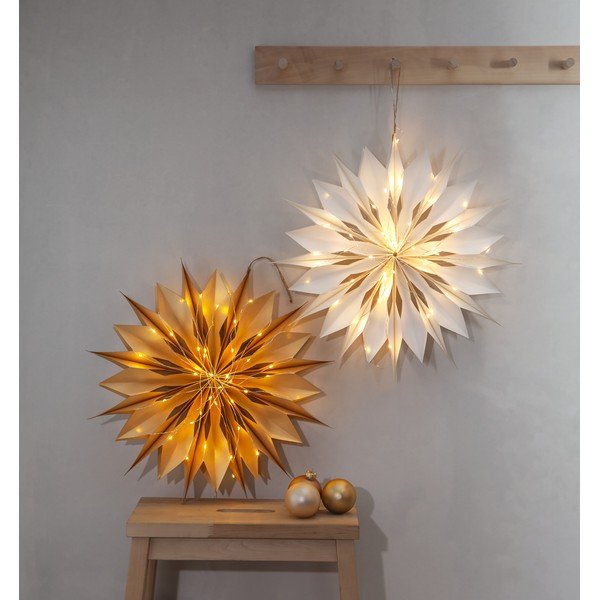 Бяла коледна светлинна украса ø 45 cm Flinga - Star Trading-image-3