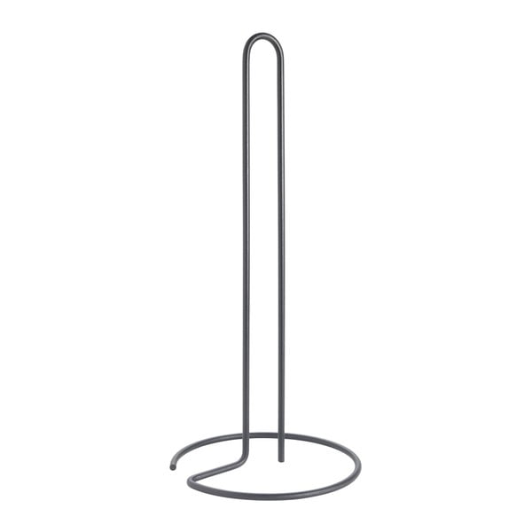 Матово черна стоманена стойка за кухненска хартия ø 14 cm Lava – Metaltex