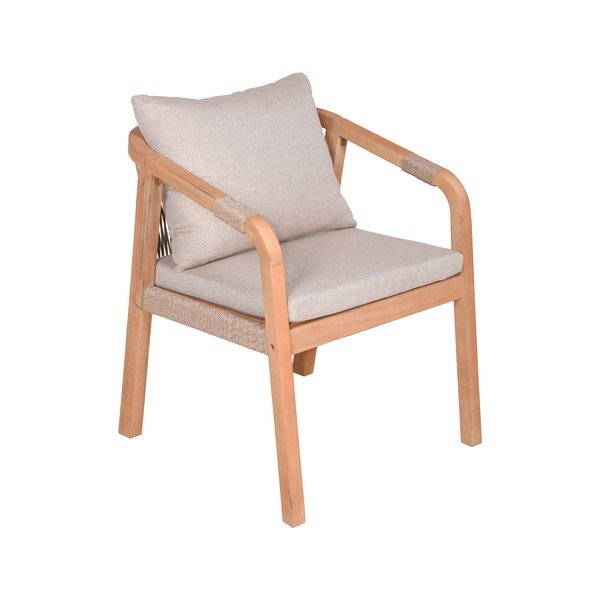 Градински столове в комплект от 2 бр. от масивно дърво в естествен цвят Bogota – Garden Pleasure