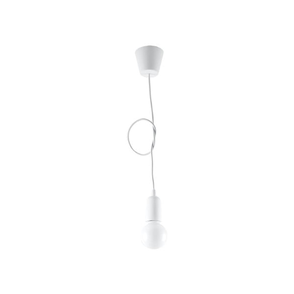 Бяла висяща лампа ø 5 cm Rene - Nice Lamps