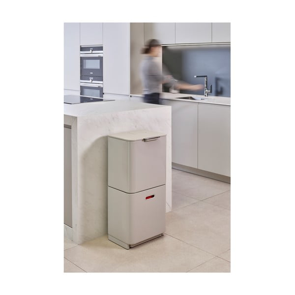 Бежов стоманен контейнер за отпадъци 60 л Totem Max - Joseph Joseph-image-4