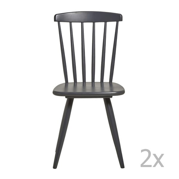 Комплект от 2 антрацитно сиви трапезни стола Jade - Marckeric