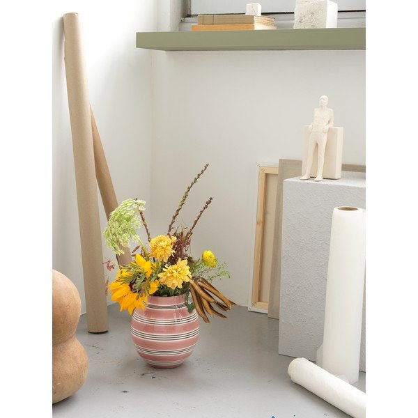 Розово-бяла порцеланова ваза Nuovo, височина 20,5 cm Omaggio - Kähler Design-image-3