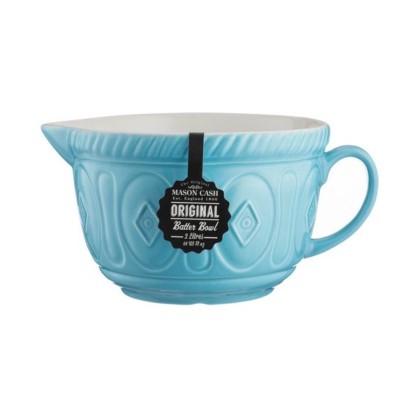 Тюркоазено синя керамична купа с фуния Batter, 2 л - Mason Cash-image-1