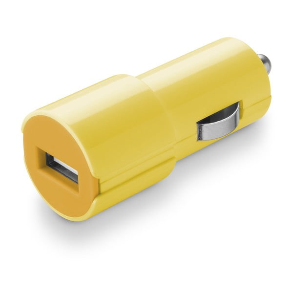 Žlutá autonabíječka Style&Color Cellularline s konektorem USB, 1A