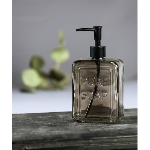 Дозатор за сапун от сиво стъкло Pure - Wenko-image-1