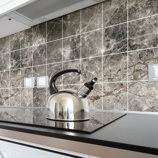 Комплект стикери за плочки 24 бр. 15x15 cm Marble Tiles Venezia - Ambiance-image-4