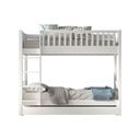 Бяло двуетажно детско легло от масивен бор с място за съхранение 90x200 cm SCOTT – Vipack