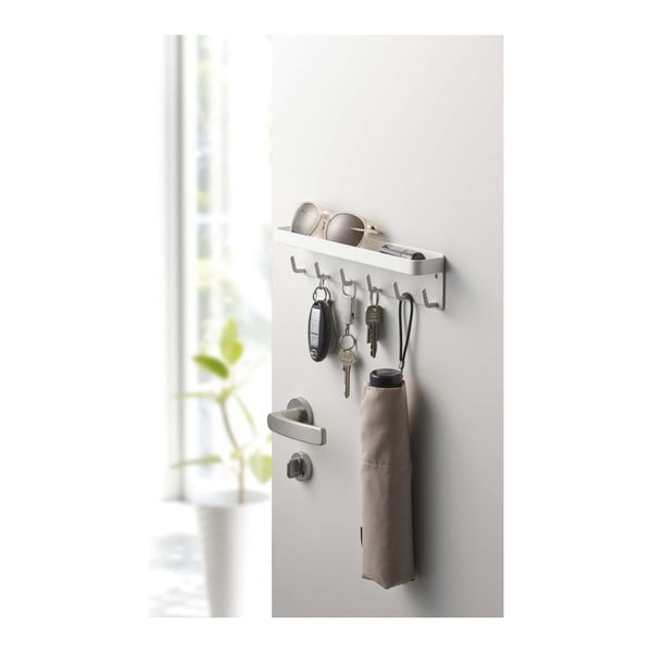 Бял стенен стелаж за ключове с рафт Smart - YAMAZAKI-image-1