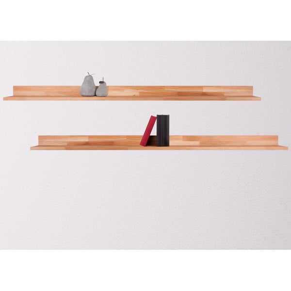 Стенен рафт от масивен дъб в естествен цвят 150 cm Kalle – Interia Home & Living-image-1