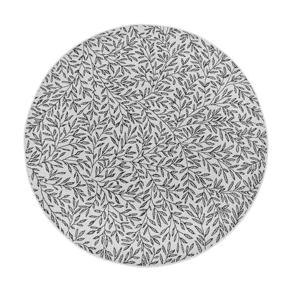 Черно-бял кръгъл килим ø 160 cm Twig - Hanse Home