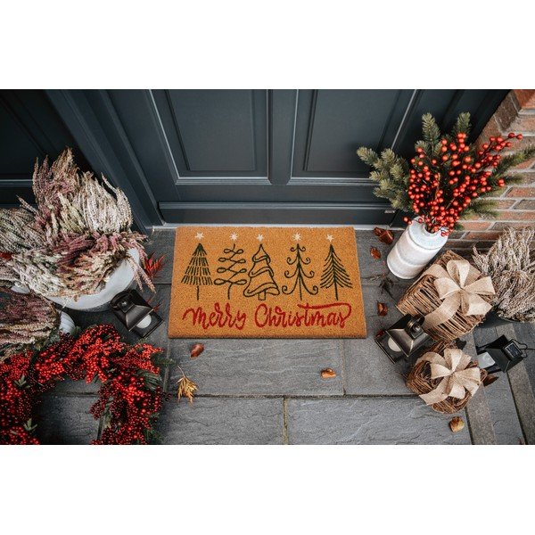 Изтривалка с коледен мотив от кокосови влакна 40x70 cm Merry Christmas – Hanse Home-image-1