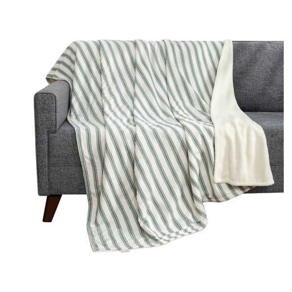 Бяло-зелено одеяло 150x190 cm Soren Wellsoft – Mijolnir