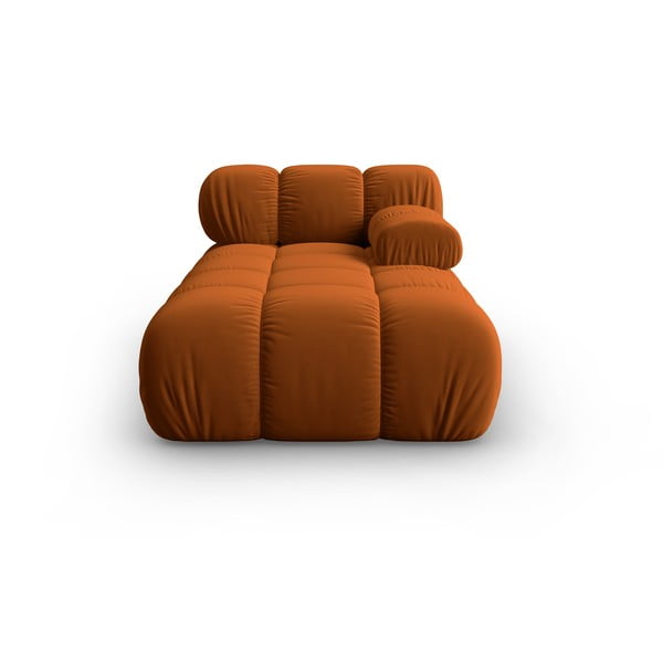 Оранжев кадифен модул за диван (десен ъгъл) Bellis - Micadoni Home