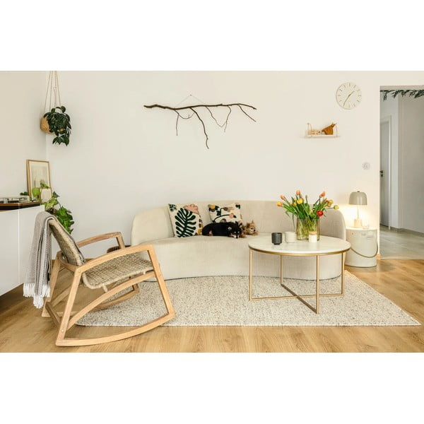 Светлосив ръчно изработен килим със смес от вълна 120x170 cm Minerals – Flair Rugs-image-3