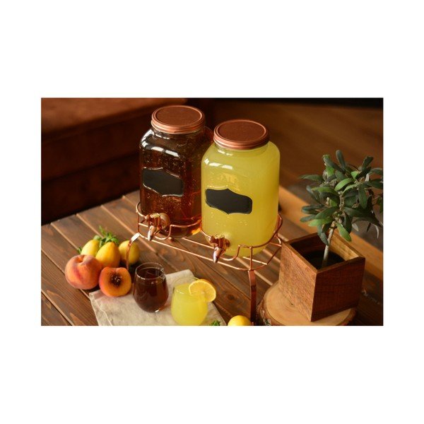 Sada 2 skleněná stáčecích nádob na limonádu Tasev, 3 l-image-1