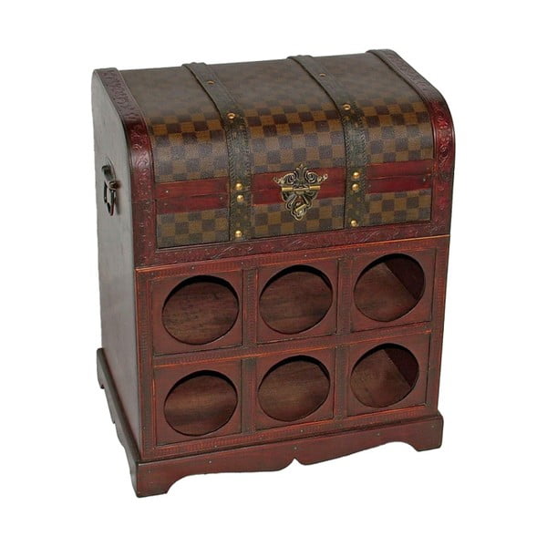 Кафяв шкаф за вино за 6 броя бутилки 41x48 cm – Deco Pleasure-image-4