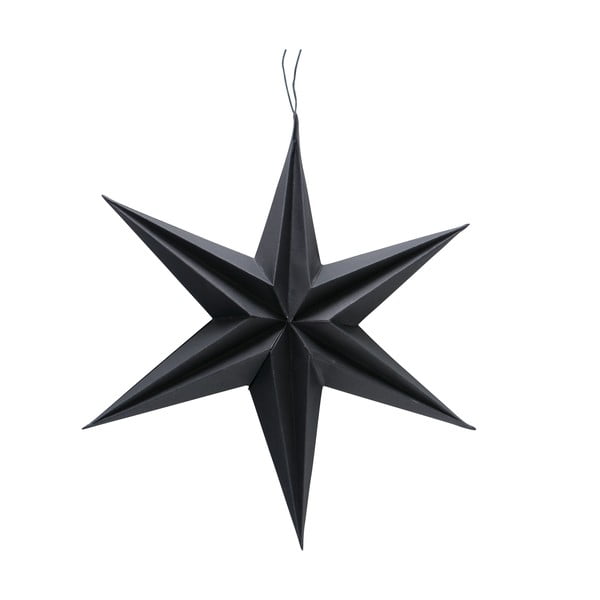 Черна коледна хартиена украса за окачване във формата на звезда , ø 30 см Kassia - Boltze