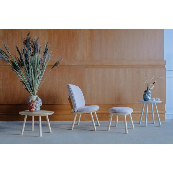 Бежова вълнена табуретка за крака Naïve - EMKO-image-1