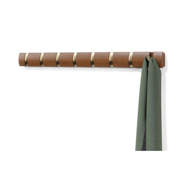Кафява стенна закачалка от масивна топола Flip – Umbra-image-4