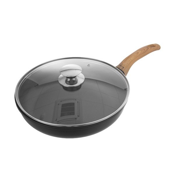 Алуминиева тенджера с капак Дървена, ø 28 cm Grande - Orion-image-4