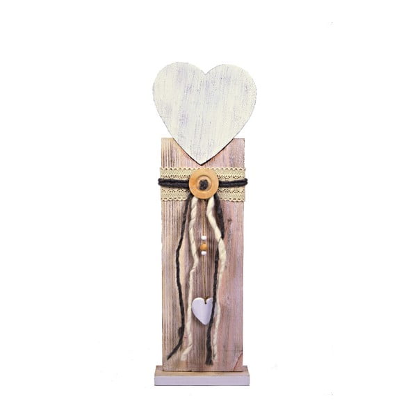 Dřevěná dekorace Ego Dekor Heart, výška 63,6 cm