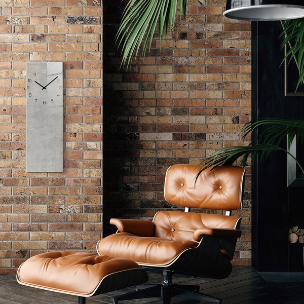 Стенни часовници Glassclock , 20 x 60 cm Concrete - Styler-image-1